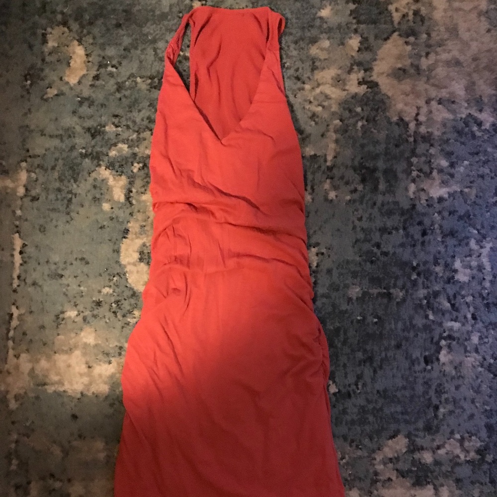 Velvet by Graham & Spencer ruched red dress XS